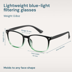 Gaoye lightweight frame blue light glasses offer all day comfort and easy wear