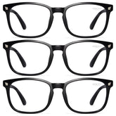 Gaoye blue light glasses on a woman at a desk for reduced glare