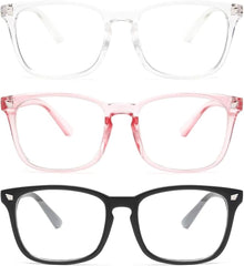Gaoye blue light glasses women three-pack worn during daily screen use for comfort