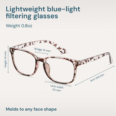 Gaoye leopard blue light glasses with UV400 protection for screens