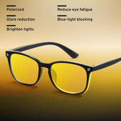 Gaoye polycarbonate HD lenses deliver anti-glare clarity for screen work.