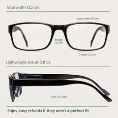 Gaoye reading glasses 2.75 with blue-light filter reduces screen eye strain