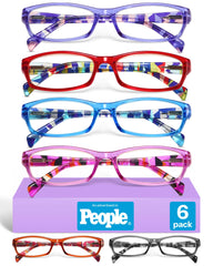 Gaoye women's reading glasses pack six close-up showing stylish frames