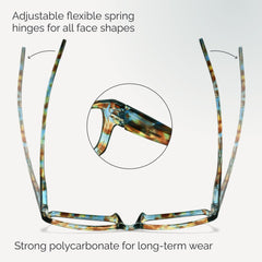 Gaoye reading glasses women spring hinge detail offers flexible fit for long reading sessions.