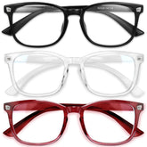 Gaoye stylish blue light glasses for women in a three-pack, ready for daily wear.