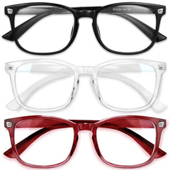 Gaoye stylish blue light glasses for women in a three-pack, ready for daily wear.