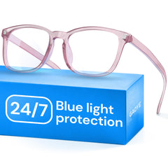Gaoye transparent brown blue light glasses reduce eye strain during daily screen use