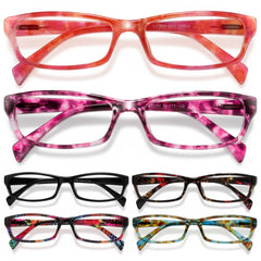 Gaoye women's fashion reading glasses, 6-pack, close-up for near tasks