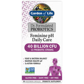 Garden of Life Femini Ph Daily Care bottle front shows organic probiotic capsules