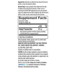Garden of Life FucoThin xanthigen ingredients emphasize fucoxanthin and pomegranate oil.