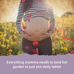 Garden of Life Organics Prenatal ingredients with Organic Lemon Peel folate and vegan D3.