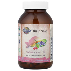 Garden of Life Organics Women's Multi tablets in bottle—two-tablet daily ritual