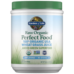 Garden of Life Raw Organic Perfect Food bottle for daily greens.