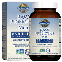 Garden of Life RAW Probiotics Men 90 capsules bottle for daily digestive support.