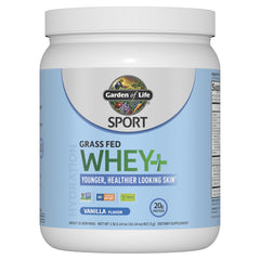 Garden of Life SPORT vanilla whey powder for quick post-workout mix