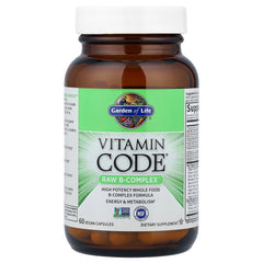 Label detail of Garden of Life Vitamin B Complex highlighting folate source.