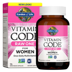 Garden of Life Vitamin Code Raw One for Women bottle for daily wellness with a one-a-day format.