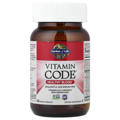 RAW probiotic and enzyme blend on label suggesting digestive support with iron.