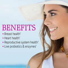 Garden of Life Vitamin Code Women bottle back label with ingredient highlights