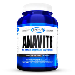 Gaspari Anavite bottle-front showcases a complete sports multi-vitamin for active adults.
