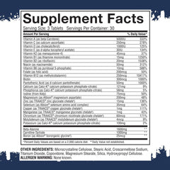 Gaspari Anavite capsules-closeup highlighting amino acids and beta-alanine for recovery support.