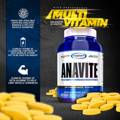 Gaspari Anavite label-nutrition reveals 27 vitamins and minerals at a glance.