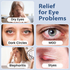 Gasumos heated eye mask with battery indicator for easy power planning