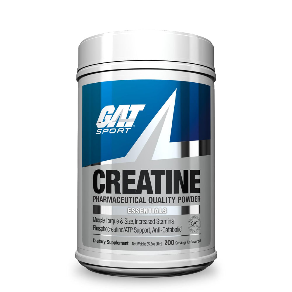 GAT SPORT Creatine Monohydrate powder bottle ready for strength training.