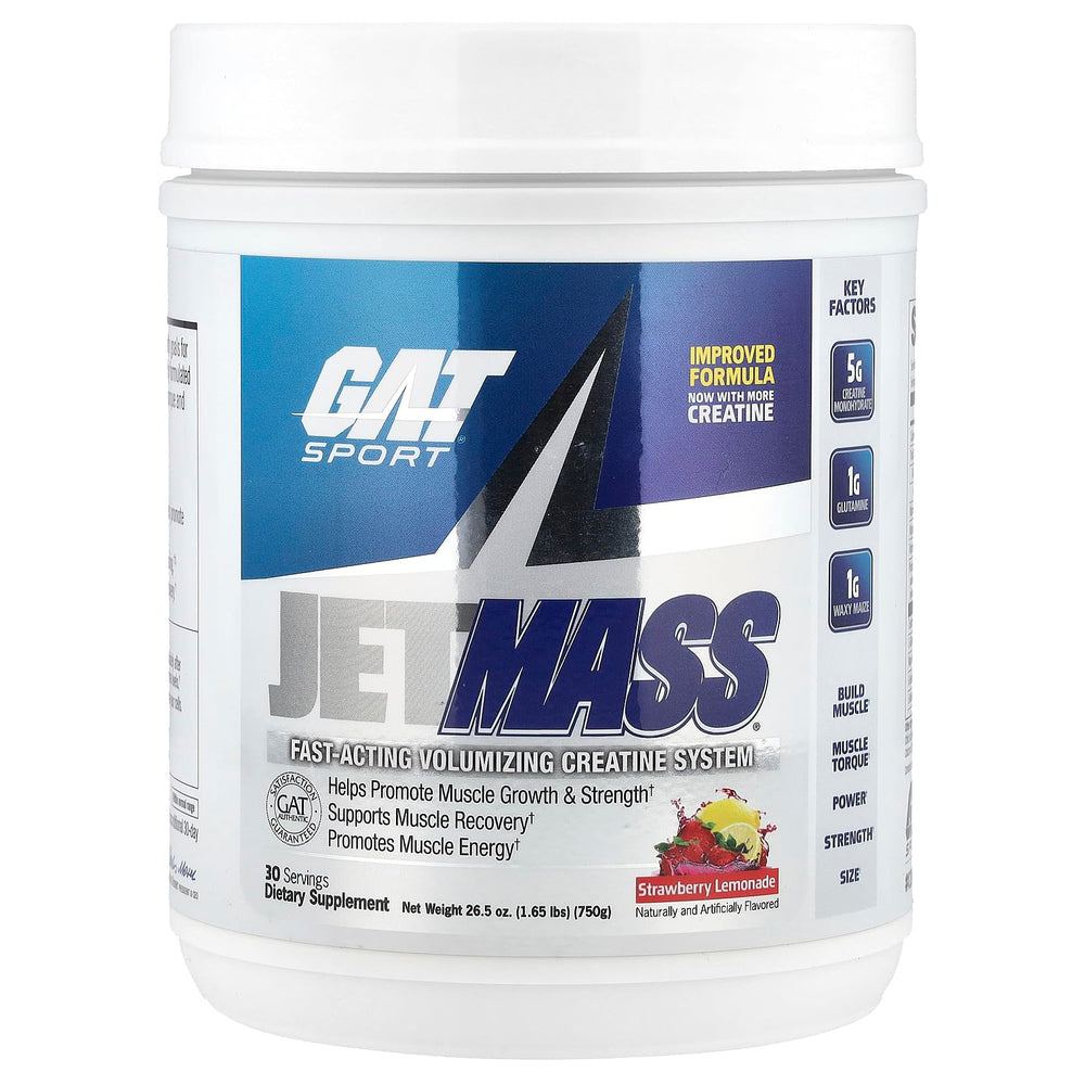 GAT SPORT JetMass bottle side view for convenient pre-workout fueling