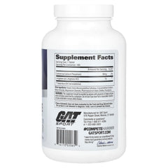 GAT Sport L-Arginine tablets bottle back showing label details for supplement use.