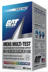 GAT SPORT label close-up showing natural testosterone support ingredients