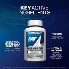 GAT SPORT Men's Multi + Test packaging box displaying premium multivitamin.