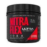 GAT SPORT Nitraflex Ultra bottle front showing the strawberry watermelon flavor for energetic workouts