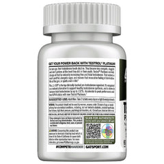 GAT SPORT Testrol Platinum box and tablets signaling comprehensive testosterone support for muscle growth.