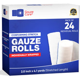 Gauze Care gauze rolls 2in 24-pack ready for secure dressing placement
