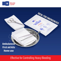 Gauze Care Surgical-grade pads provide thick, absorbent protection for post-op care.