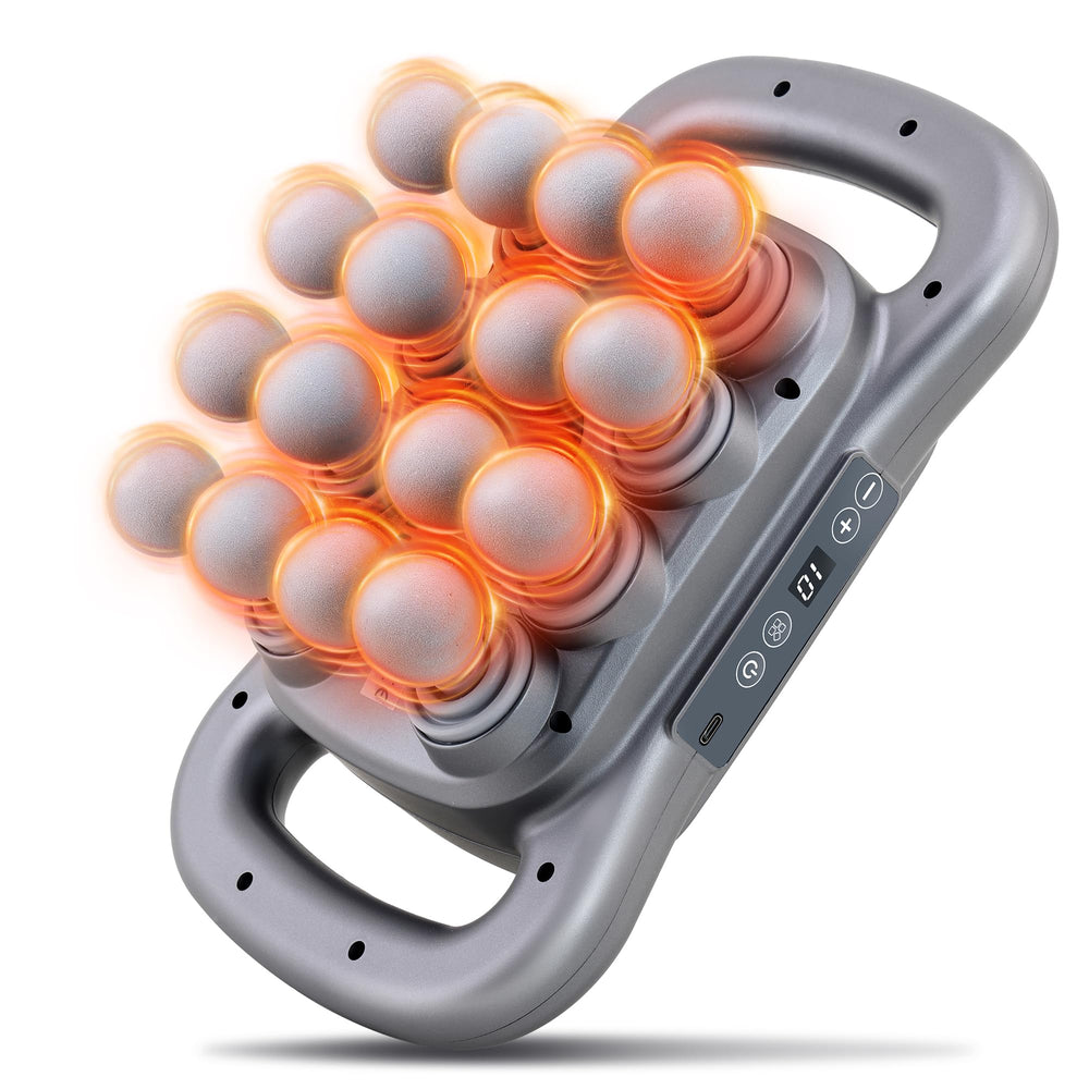GAXEZO 16-head massage gun set front view for portable deep tissue relief
