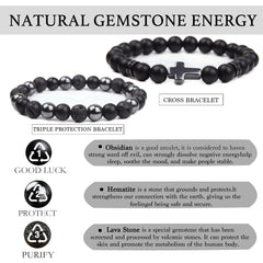GDLKPYHS hematite protection bracelet emphasized grounding design