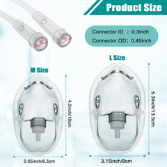 Geiserailie oxygen mask with 6.6 ft tubing, flexible setup for oxygen delivery.