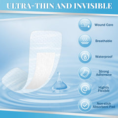 Geiserailie four-sided seal keeps debris out of wounds.