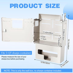 Geiserailie integrated glove box in sharps cabinet for quick PPE access