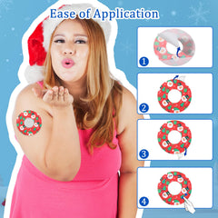 Geiserailie Libre3 gift-box patch combines durability with cheerful holiday style.