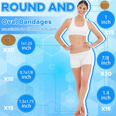 Geiserailie round bandage 1.4inch covers larger small wound areas.