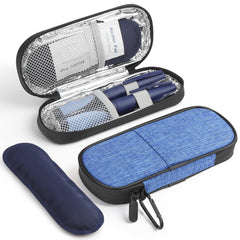 Funda de viaje Gelozid para insulina azul, transporte seguro y cómodo