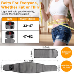 Gelpacks Direct heat belt worn on the waist offers flexible heating.