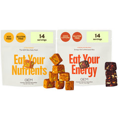 GEM Daily Bite packaging displayed for easy on-the-go energy