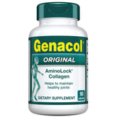 Genacol Original capsules bottle front, convenient joint comfort support through daily supplementation
