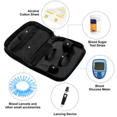 GENCAM diabetes supply case interior mesh pocket secures small accessories.