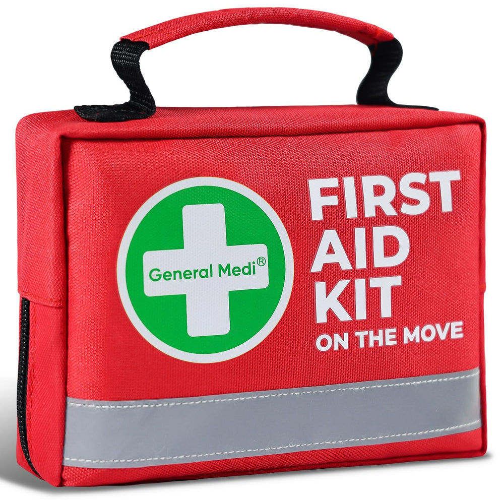 General Medi first aid kit, 150-piece compact kit for on-the-go emergencies