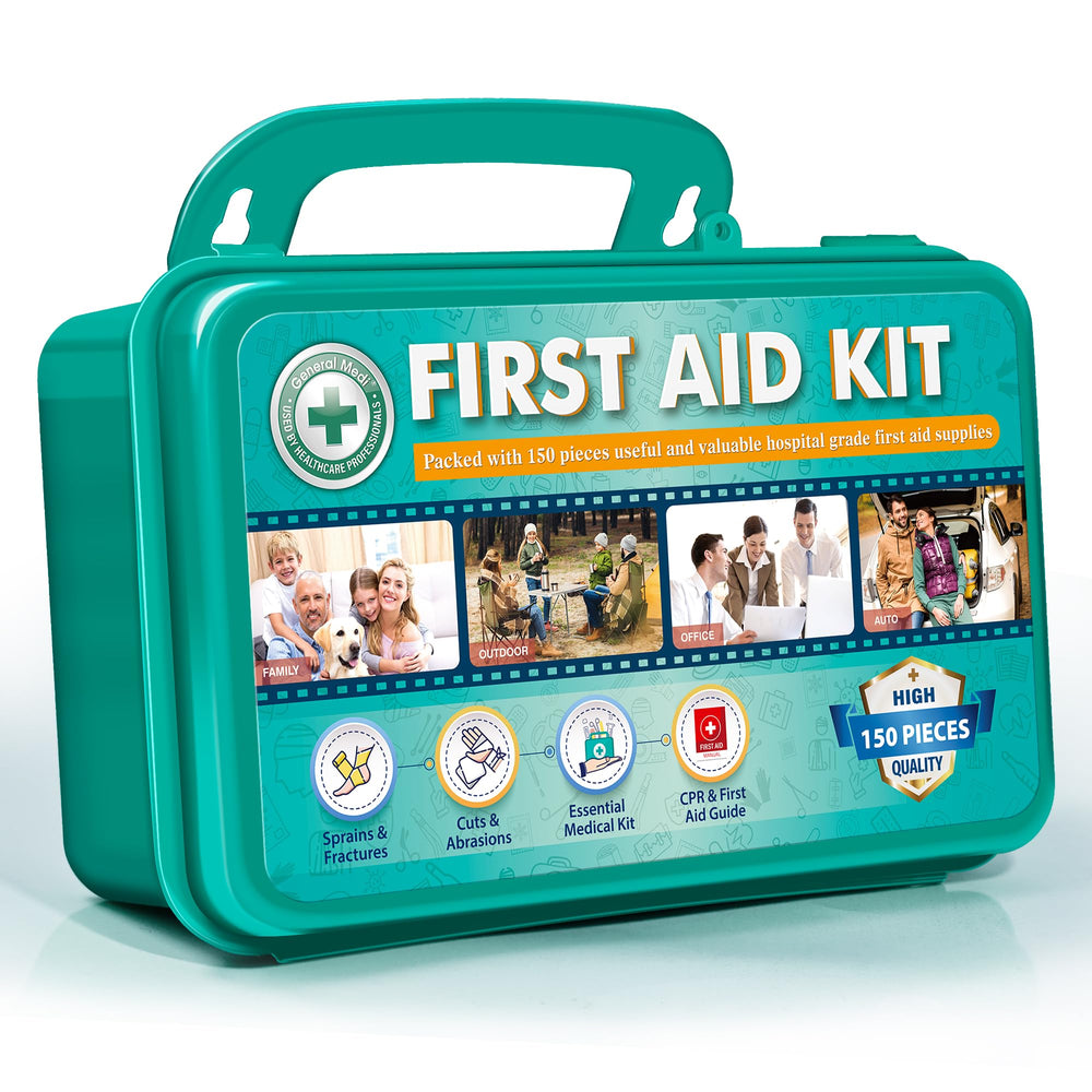 General Medi hardcase first aid kit in a closed case ready for travel.